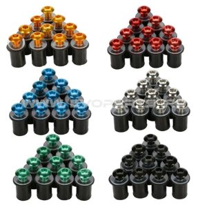 Set 10buc Suruburi Parbriz Moto cu piulite - ALBASTRU