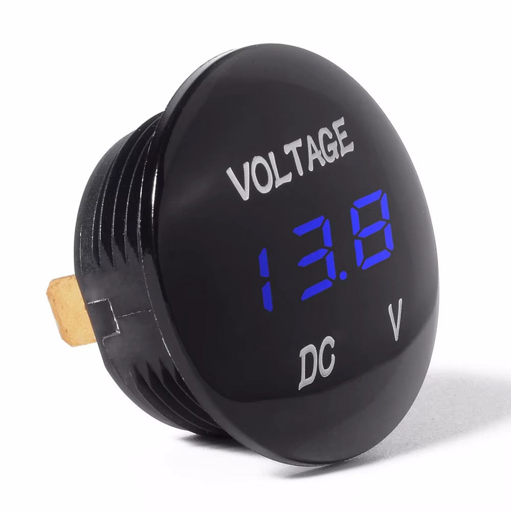 Voltmetru Universal Led Auto Moto Indicator Tensiune ATV - imagine 6
