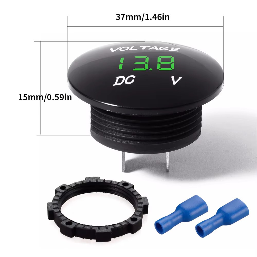 Voltmetru Universal Led Auto Moto Indicator Tensiune ATV - imagine 4