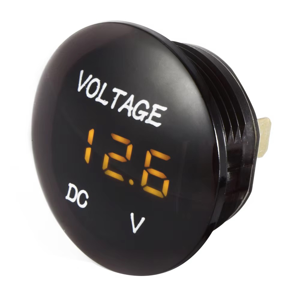 Voltmetru Universal Led Auto Moto Indicator Tensiune ATV - imagine 3