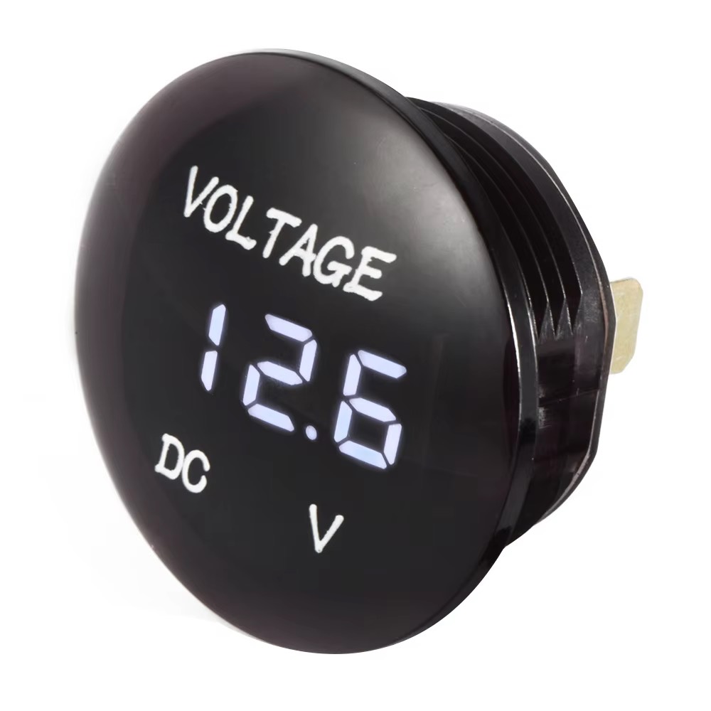 Voltmetru Universal Led Auto Moto Indicator Tensiune ATV - imagine 2