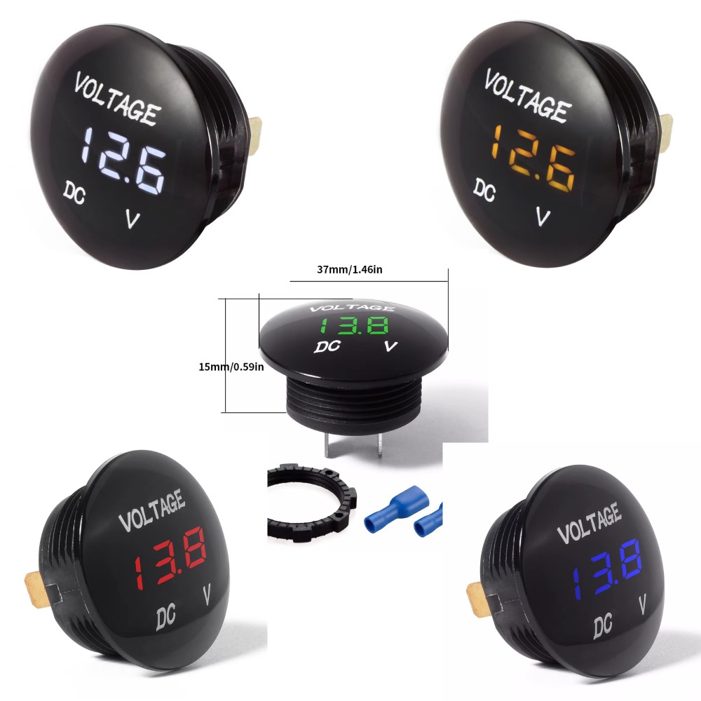 Voltmetru Universal Led Auto Moto Indicator tensiune
