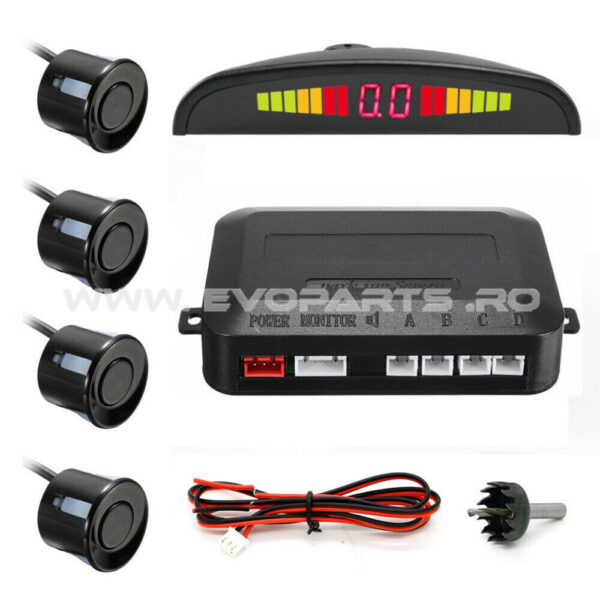 Kit 4 Senzori Parcare Auto Display LED Universali