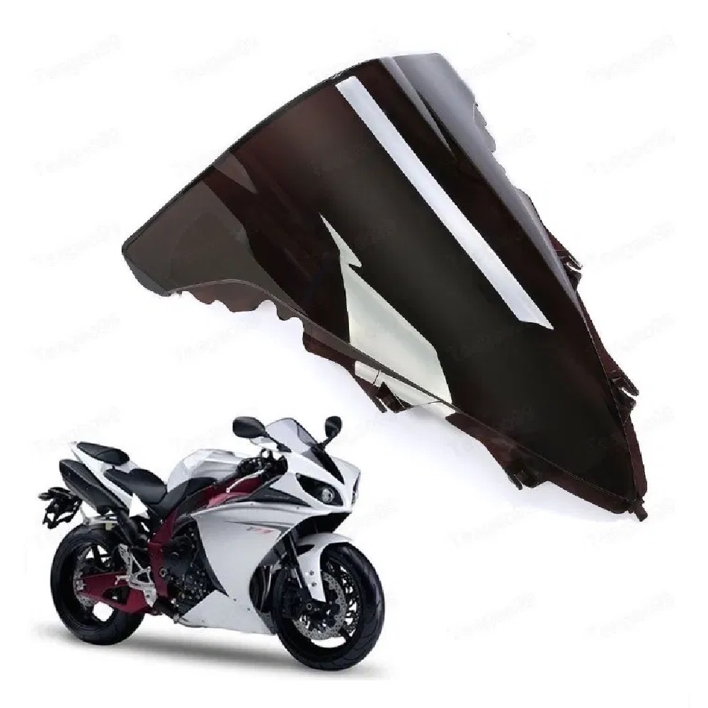 Parbriz Fumuriu Yamaha R1 an 2009-2014 Negru geam - imagine 3