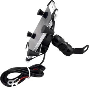 Suport Telefon Ghidon Moto Reglabil Incarcare USB