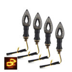 Set 2 Semnalizari Led Moto Atv Fumurii Negre Cross fata spate