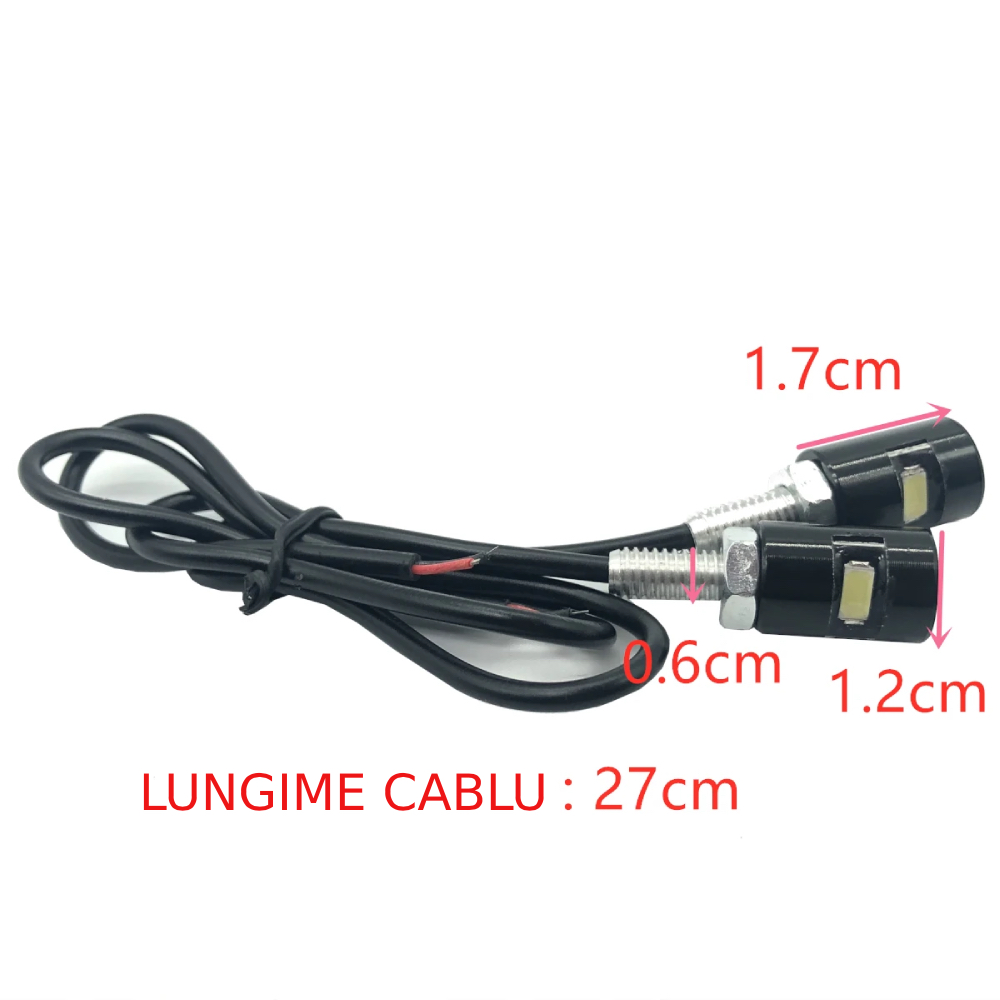 Set Becuri Led Număr Înmatriculare Motocicleta / Atv / Scuter