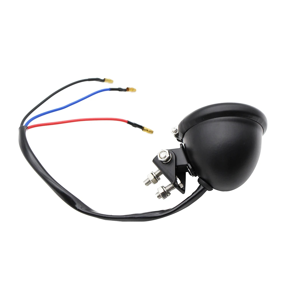 Stop Spate Moto Cafe Racer Chopper Bobber Cruiser Negru retro LED 12v lumini frana A964 - imagine 3