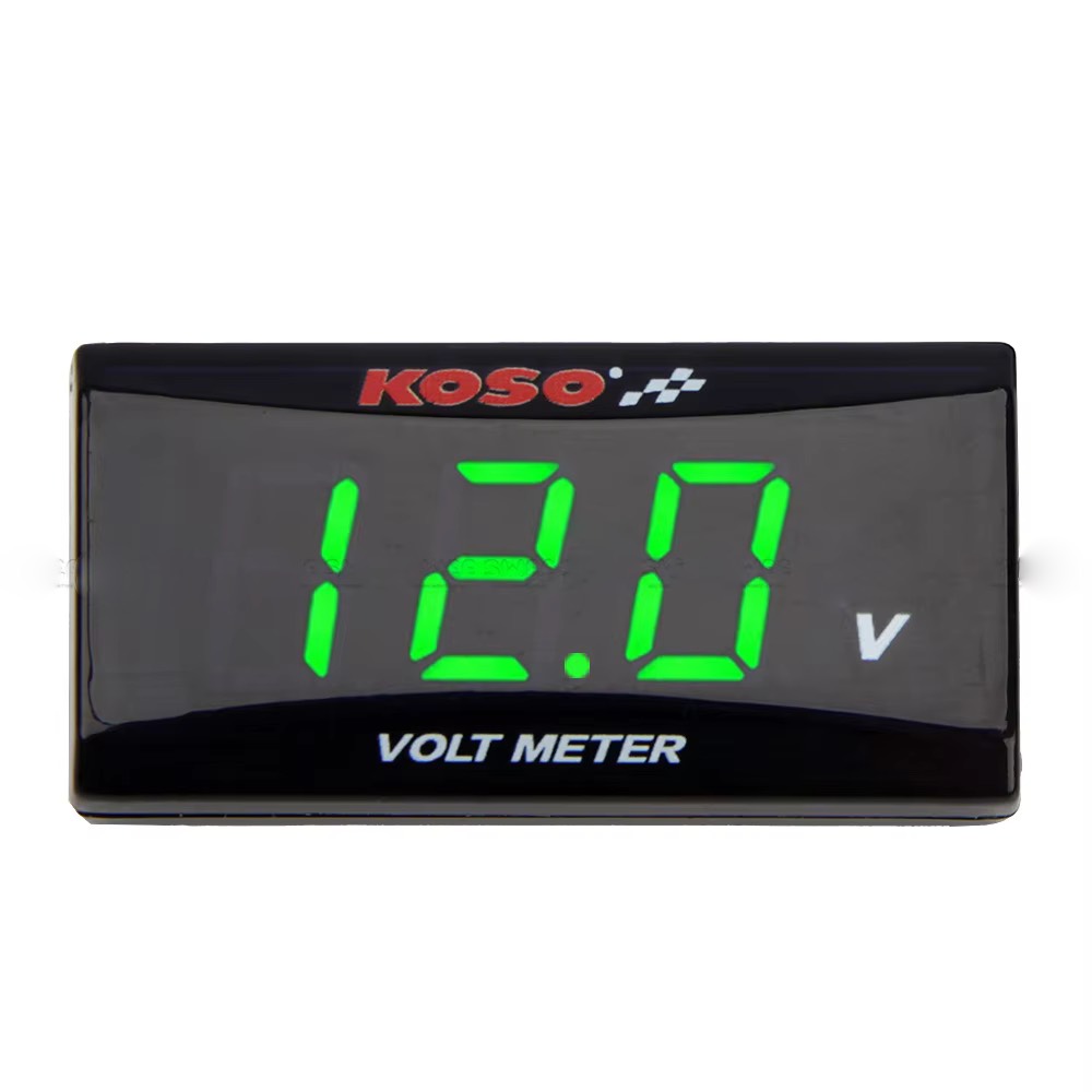 Voltmetru digital verde KOSO slim LCD universal A1004GREEN