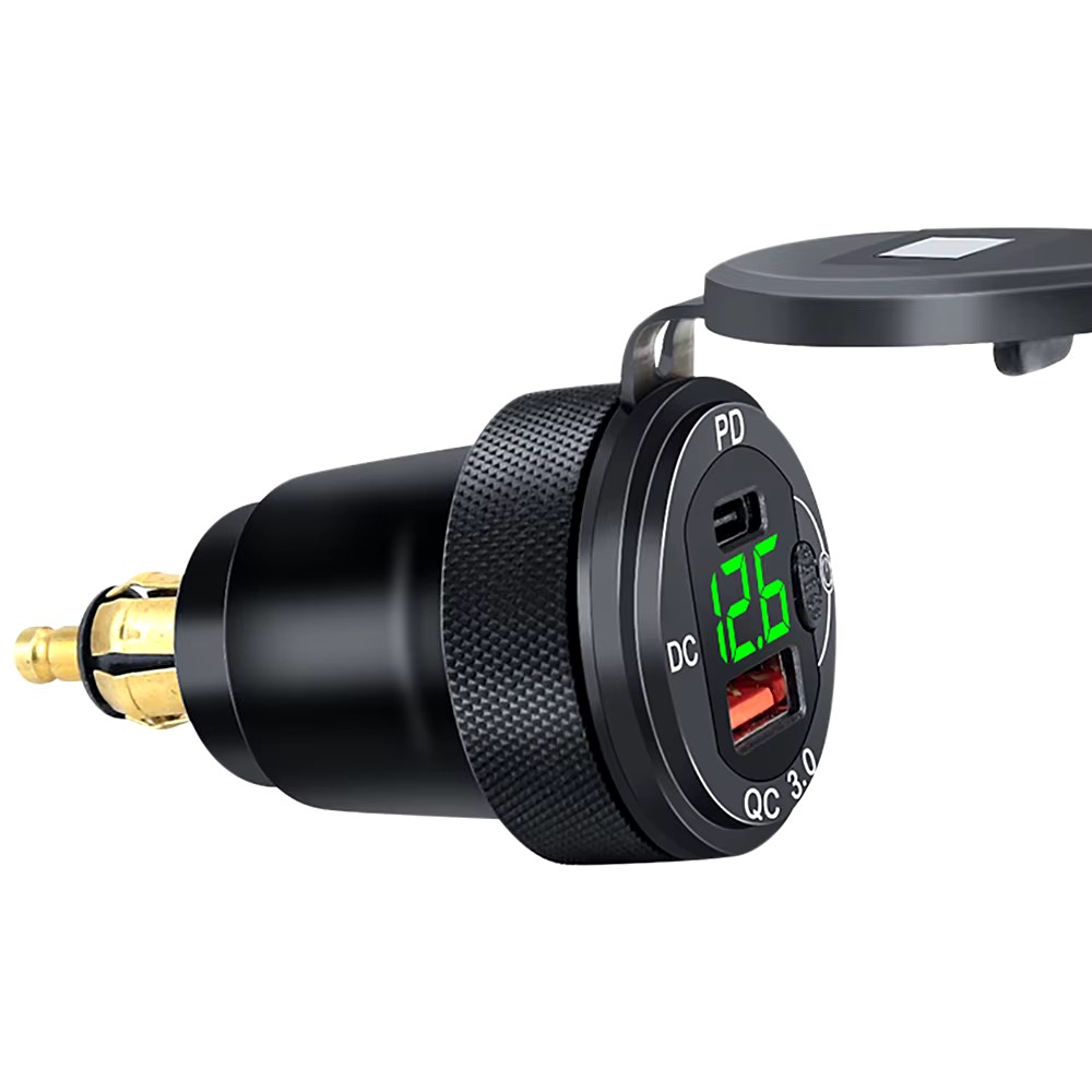 Incarcator rapid 3.0 Dual USB C BMW R1200GS R1250GS F800GS R1250 Tiger A1028 - imagine 3