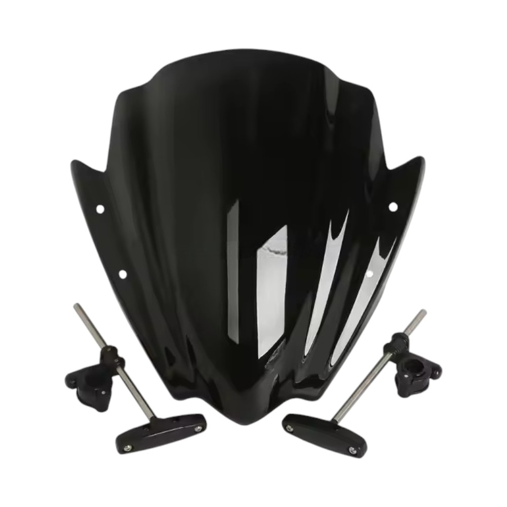 Parbriz double bubble fumuriu universal ghidon 22mm/ 25mm/ 28mm naked PB118 - imagine 3