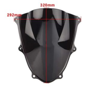 Parbriz Fumuriu Suzuki GSXR1000 GSXR 1000 K17 L7 2017 2021 Double Bubble Negru geam