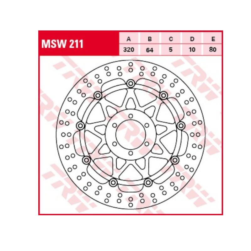 Disc Frana Fata Aprilia BMW KTM Cagiva Ducati Moto Guzzi Yamaha MSW221 TRW - imagine 2