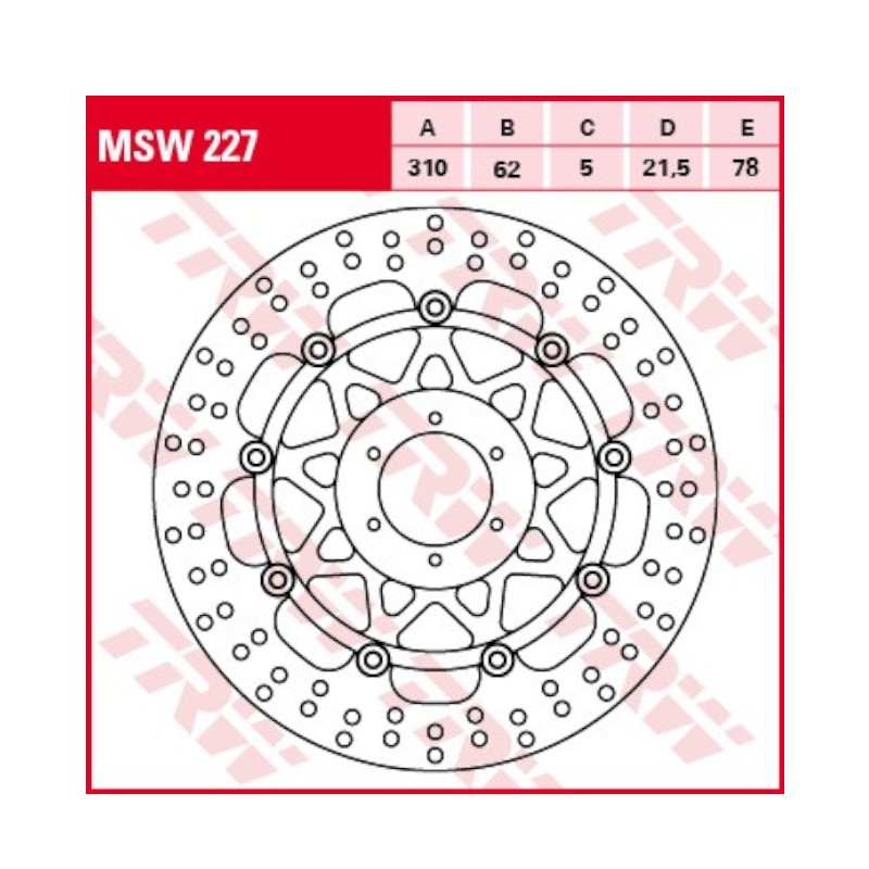 Disc Frana Fata Honda CBR 900RR Fireblade MSW227 TRW