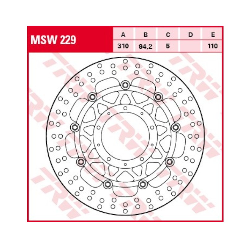 Disc Frana Fata HONDA VFR 800F ABS MSW229 TRW