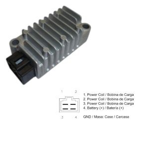 DZE Regulator Tensiune Yamaha Derbi Kawasaki DZE02383 releu incarcare