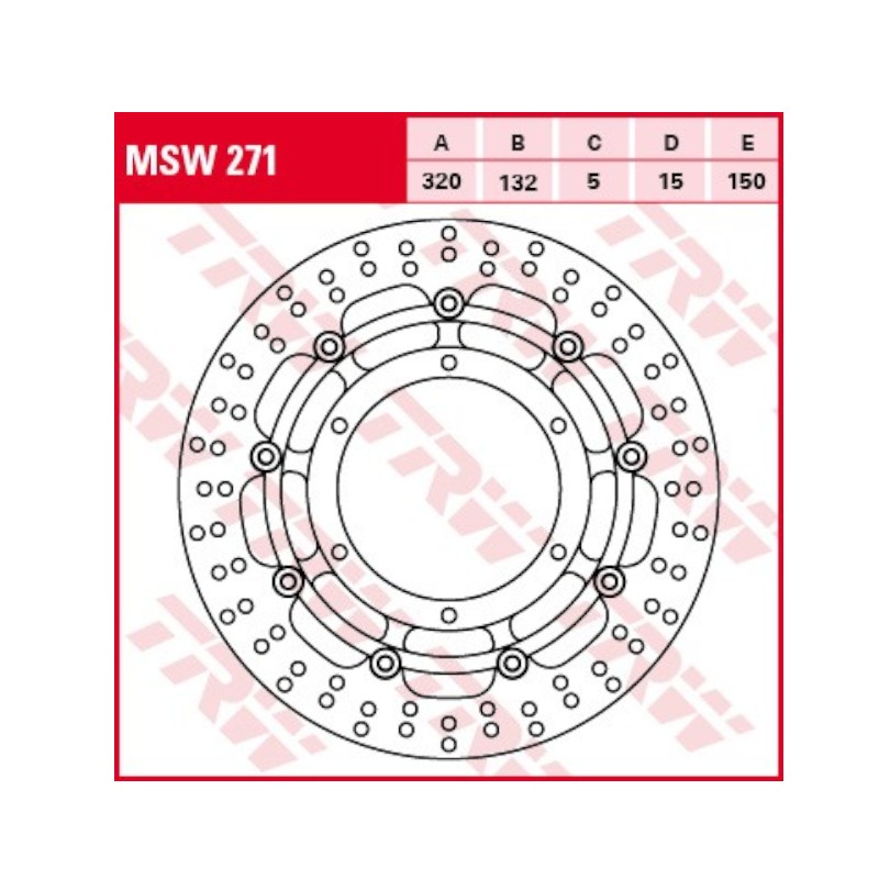Disc Frana Fata Yamaha XT 660X MSW271 TRW - imagine 2